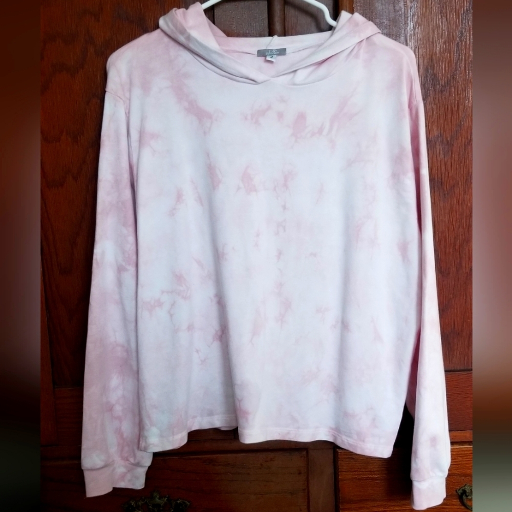 PJ Harlow Light pink tie dye hoodie. Women's size 2